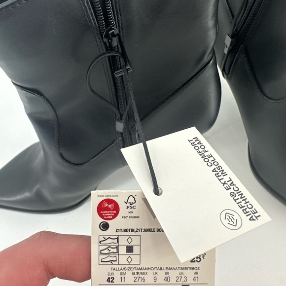 New Zara black booties size 11 - Picture 3 of 5